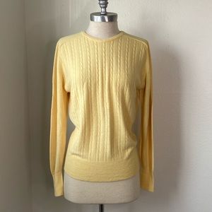 Christian Dior Vintage Retro Knit Yellow Sweater L